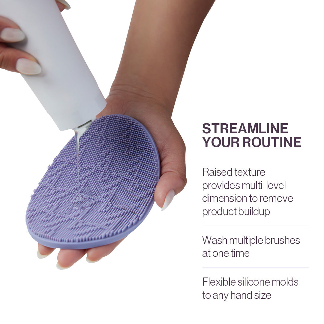 Oval Brush Cleaning Pad and Drying Towel Set | Anisa Beauty