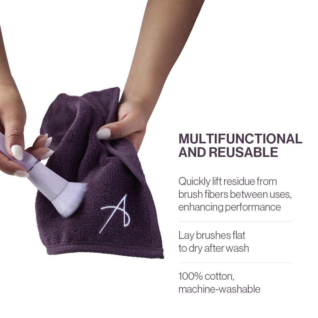 Oval Brush Cleaning Pad and Drying Towel Set