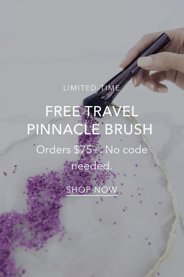 Limited time. Free Travel Pinnacle brush. Orders $75+. No code needed.